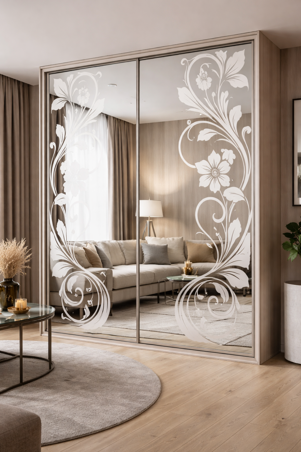 пескоструйнай обработка и узоры на стекле и зеркале